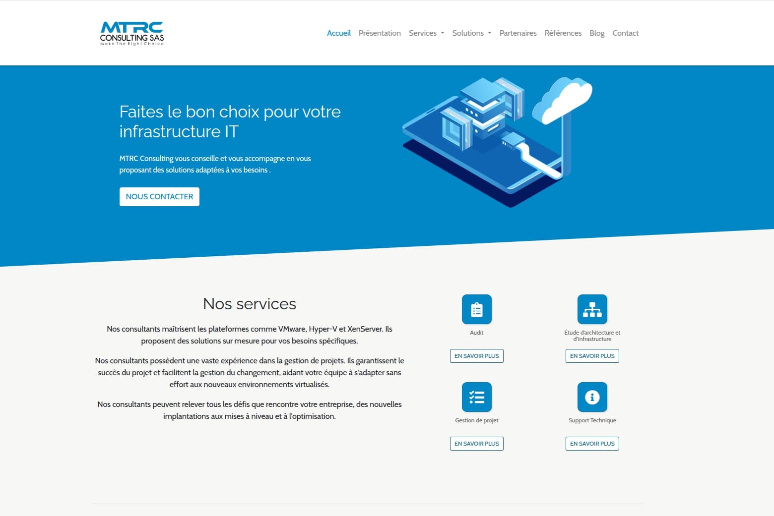 Site internet de la société MTRC