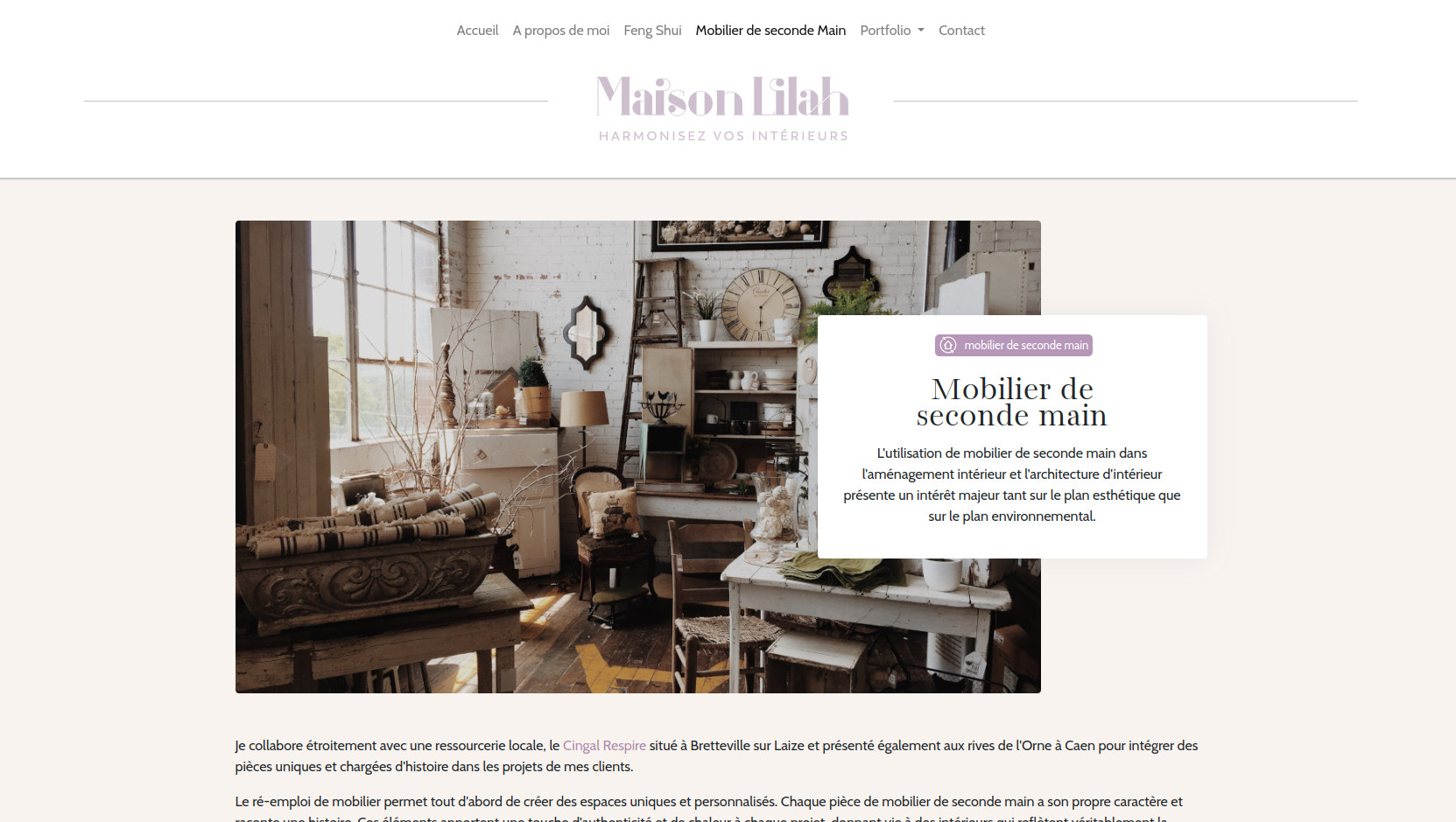 Mobilier de seconde main