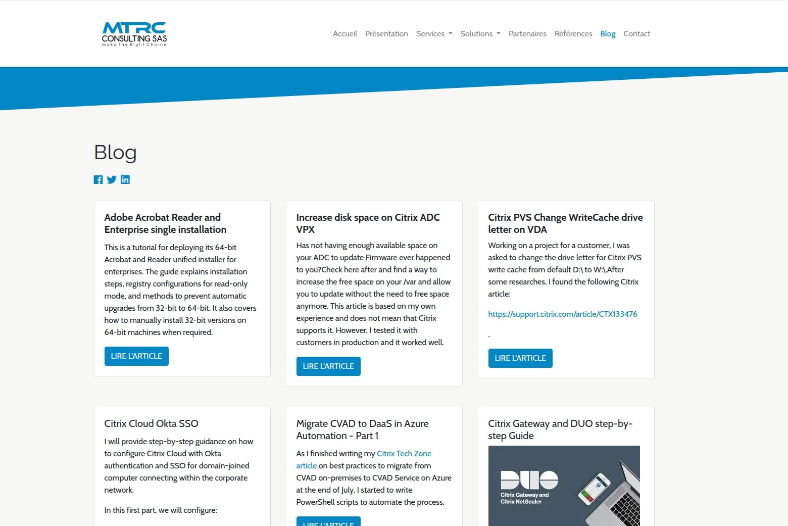 Liste des articles de blog